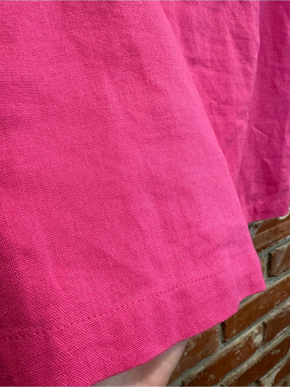 skylar + madison Pink Linen Cotton Blend Mini Skirt Size S - Picture 3 of 7